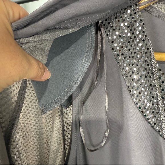 R & M Richards Womans Silver Metallic Formal 2pc Dress Size 18 MOB - Picture 8 of 11
